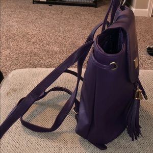 Purple backpack purse